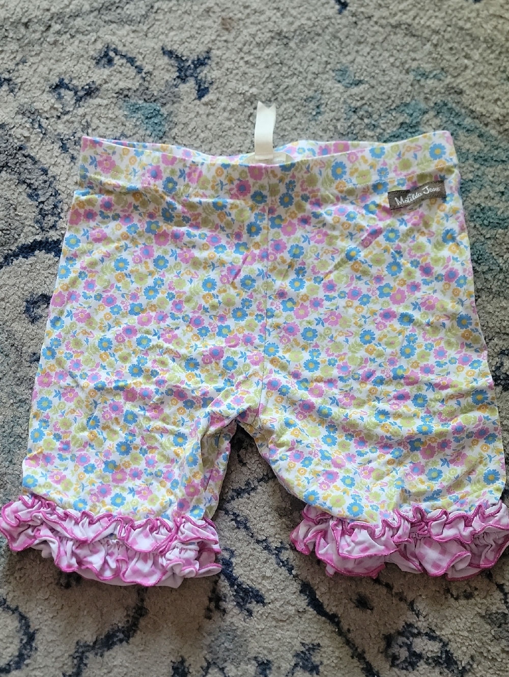 Matilda Jane Floral Ruffle Bike Shorts in Pink, Yellow, Blue